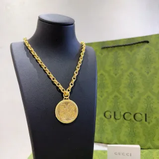 Gucci GG কয়েন মোটিফ গোল্ড-টোন চেইন নেকলেস