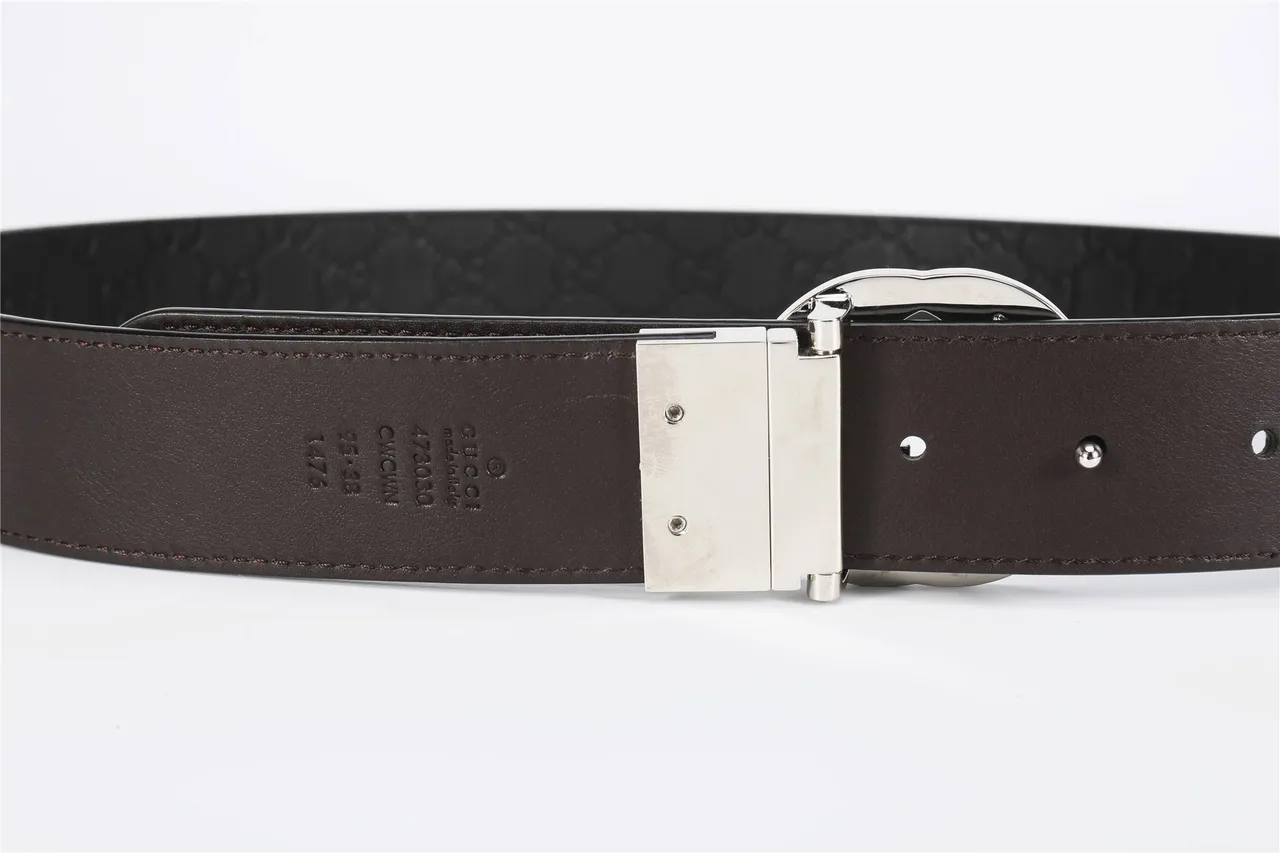 Gucci GG Marmont Black Silver Embossed Monogram Circular Interlocking G Buckle Leather Belt 6