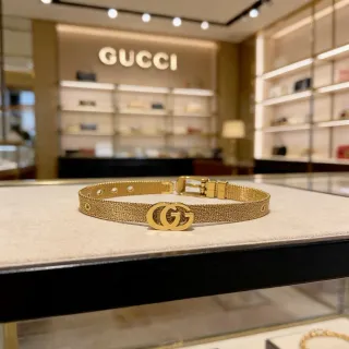 Gucci GG Marmont Mesh Choker 金色手链