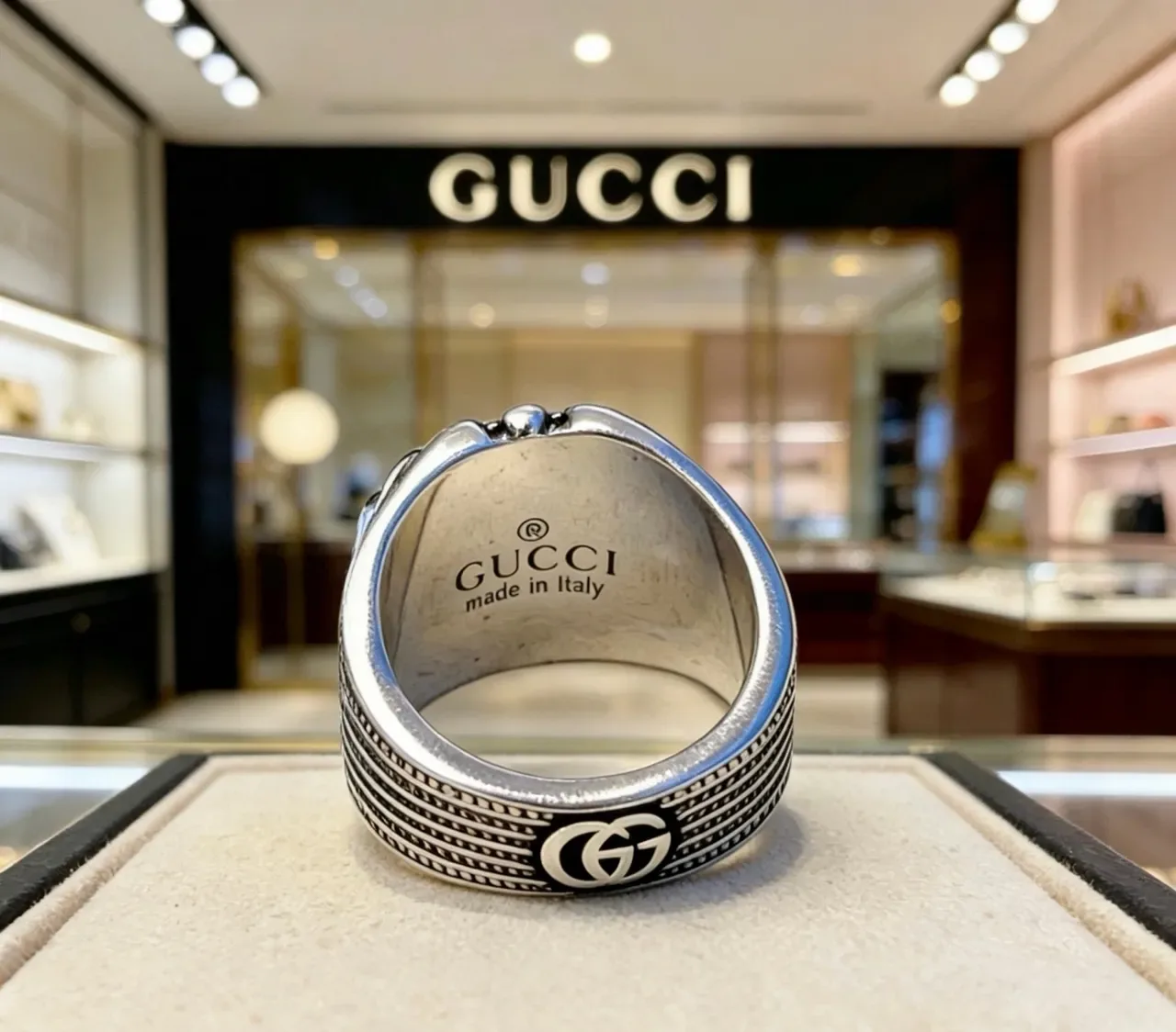 Gucci GG Marmont Sunburst Anillo de banda ancha 6
