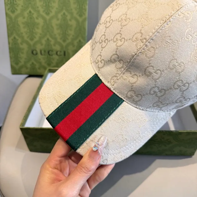 Gucci GG Monogram Off-White Baseball Cap 6