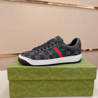 Gucci GG Tennis 1977 印花帆布 Web Stripe 生活方式运动鞋