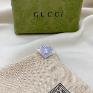 Gucci 心形搪瓷 Interlocking G 戒指
