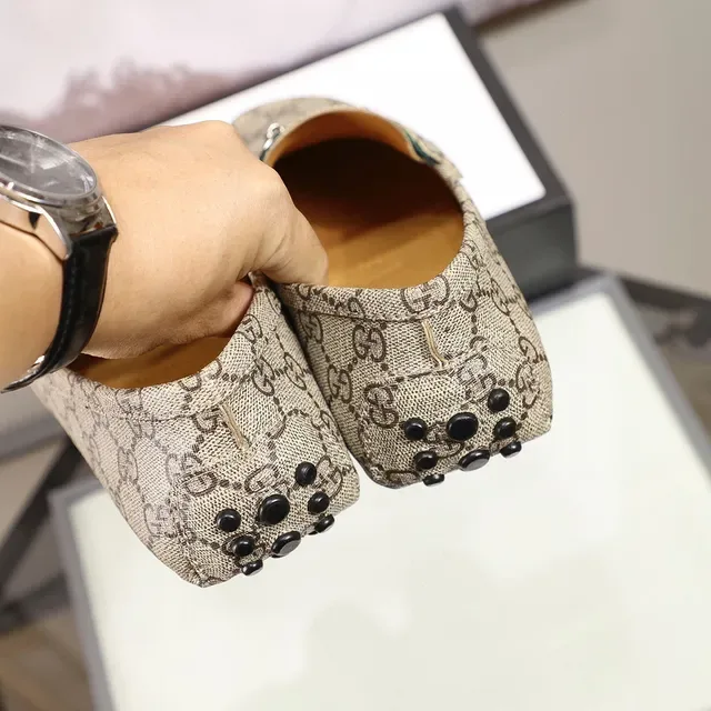 Gucci Horsebit 1955 Beige GG Monogram Loafers 2
