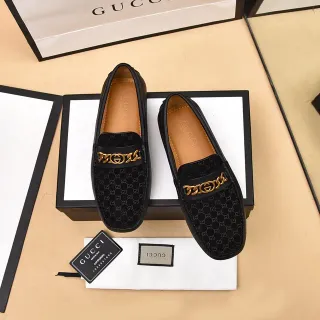 Gucci Horsebit 1955 কালো GG Monogram ভেলভেট লুফার