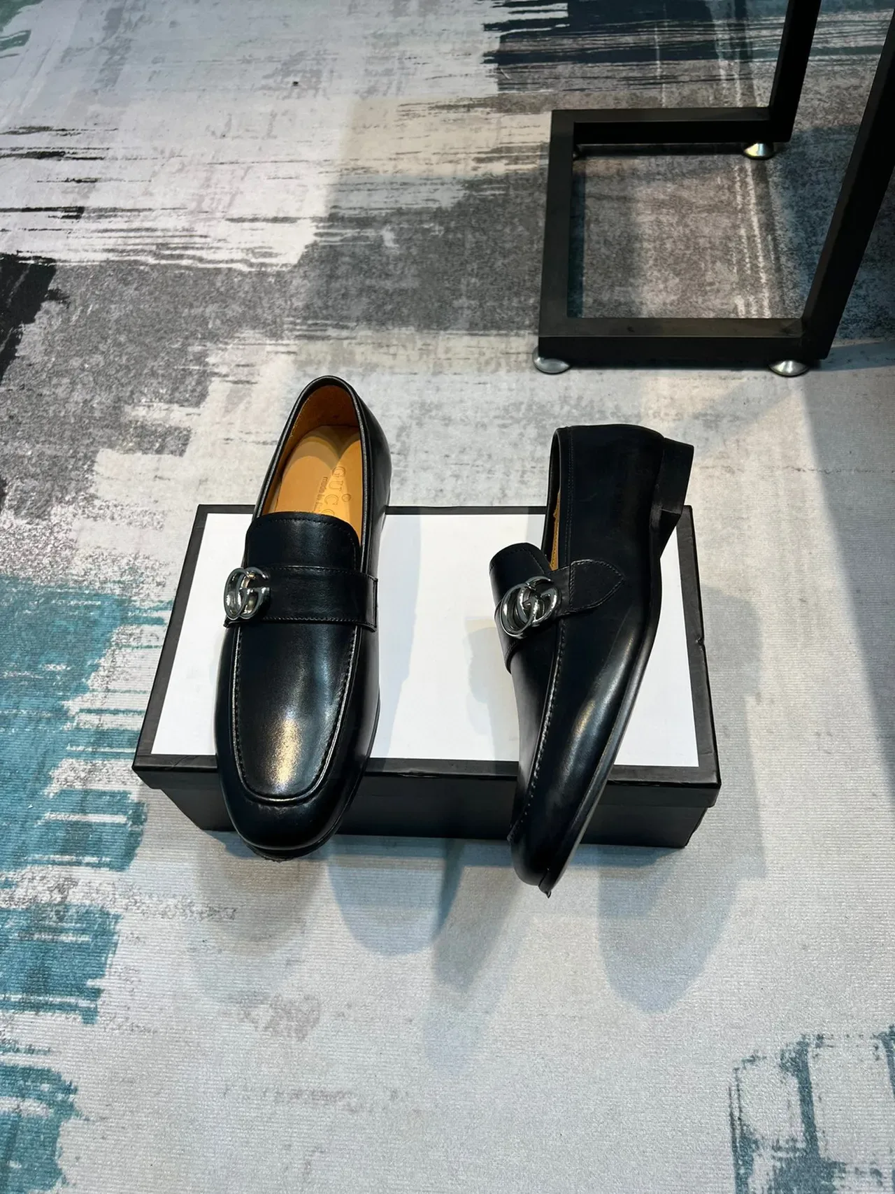 Gucci Horsebit 1955 黑色皮革马衔扣乐福鞋 4