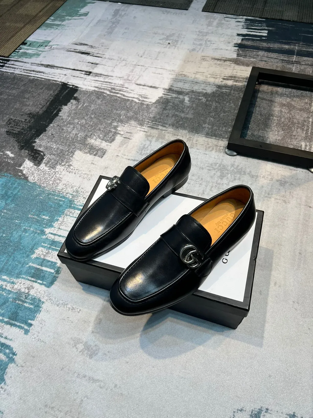 Gucci Horsebit 1955 黑色皮革马衔扣乐福鞋 5