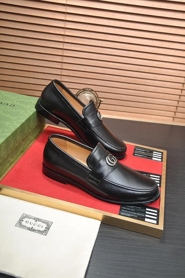 Gucci Horsebit 1955 Black Leather Interlocking G Loafers 5