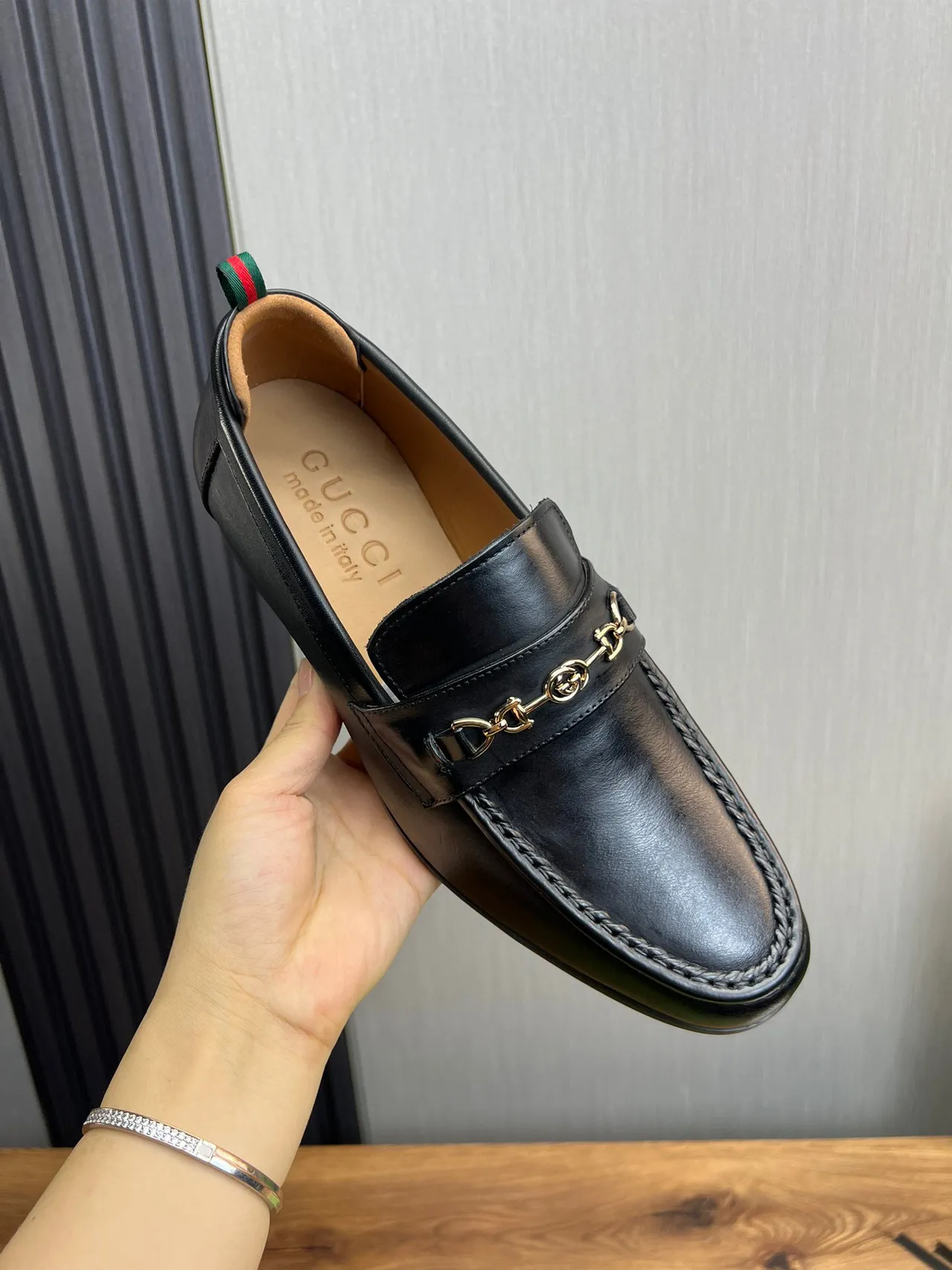 Gucci Horsebit 1955 Black Leather Loafer 6