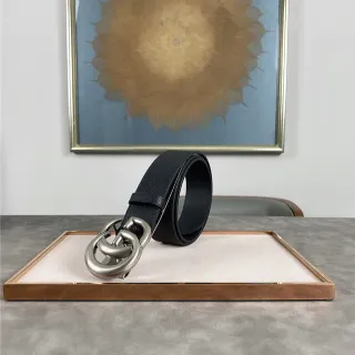 Gucci Horsebit 1955 Ceinture en cuir noir texturé