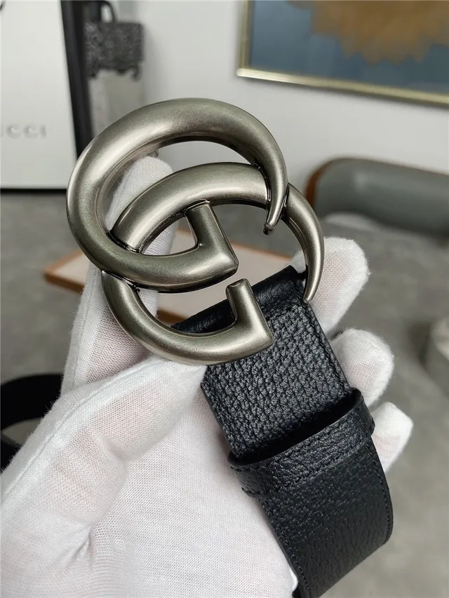 Gucci Horsebit 1955 Black Textured Leather Belt 6