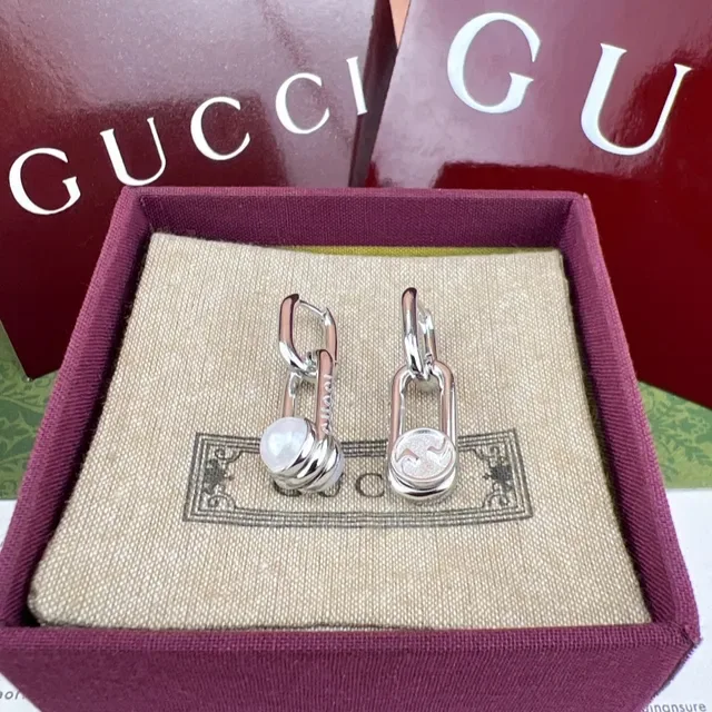 Gucci Horsebit 1955 Boucles d'Oreilles Chaîne Perles 5