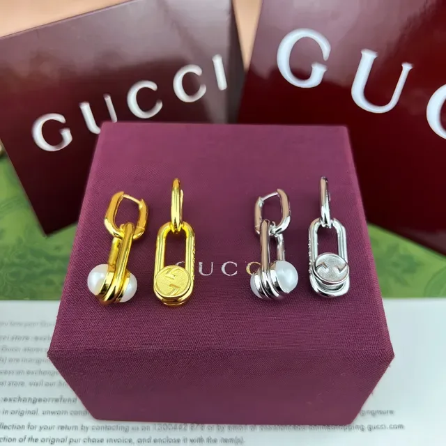 Gucci Horsebit 1955 Boucles d'Oreilles Chaîne Perles 7