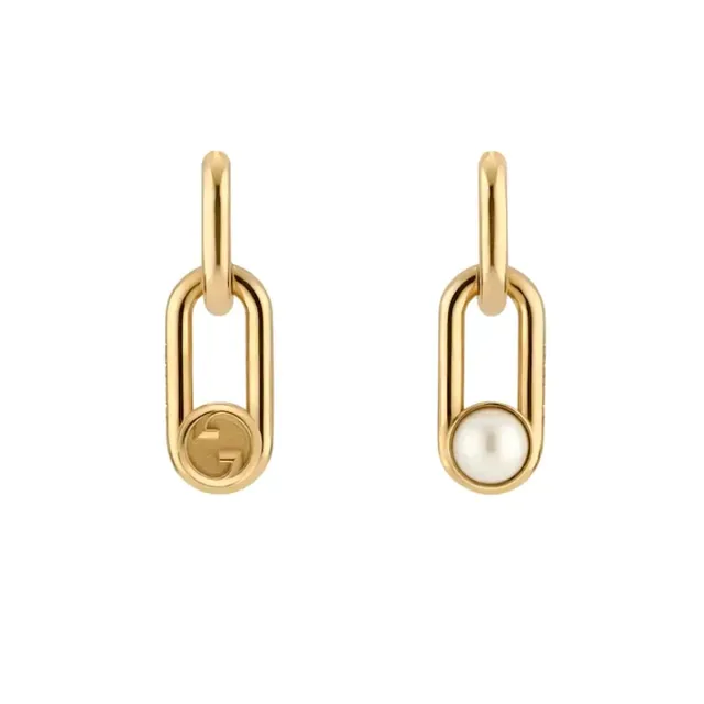 Gucci Horsebit 1955 Boucles d'Oreilles Chaîne Perles 9