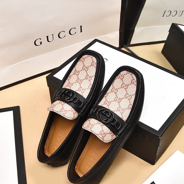 Gucci Horsebit 1955 GG Monogram বেইজ এবং কালো লোফার 3