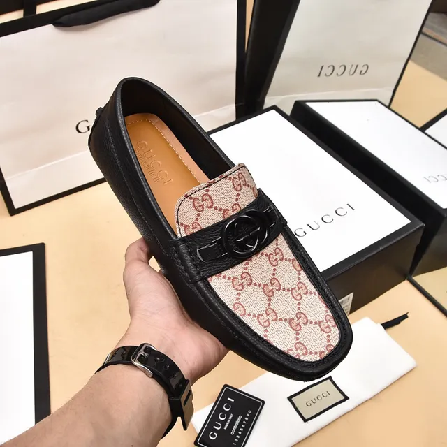 Gucci Horsebit 1955 GG Monogram বেইজ এবং কালো লোফার 6