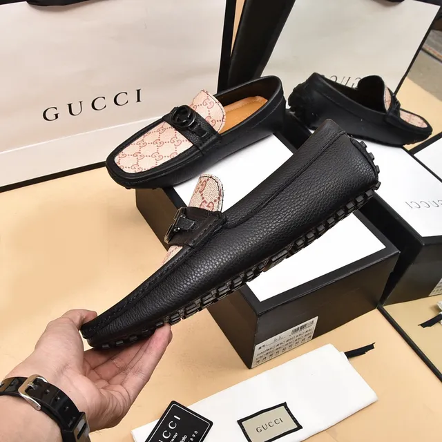 Gucci Horsebit 1955 GG Monogram বেইজ এবং কালো লোফার 7