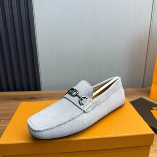 Gucci Horsebit 1955 浅灰麂皮乐福鞋