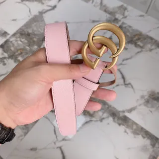Gucci Horsebit 1955 Cinto de couro rosa