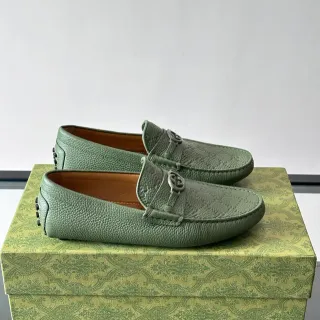 Gucci Horsebit 1955 সেজ গ্রিন পেবল্ড লেদার লুফার