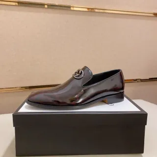 Gucci Horsebit Loafer চকচকে কালো পেটেন্ট চামড়া লোফার