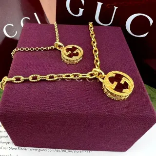 Gucci Interlocking G Logo গোল্ড-টোন চেইন নেকলেস