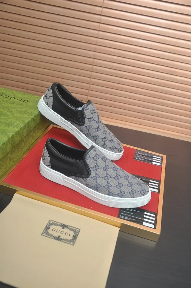 Gucci Monogram Canvas Slip-On Lifestyle Sneakers 4
