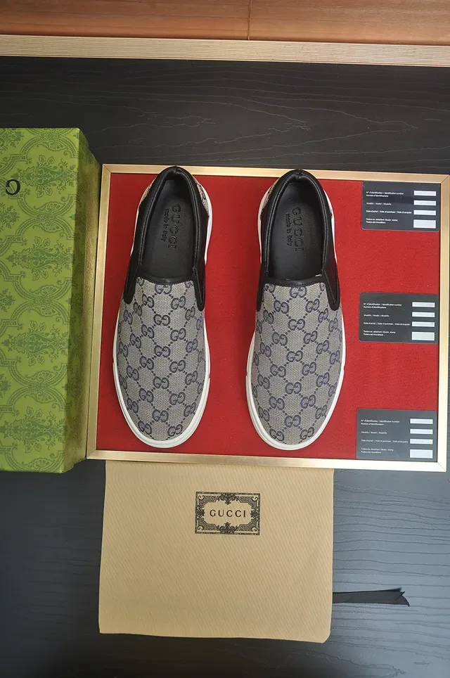Gucci Monogram Canvas Slip-On Lifestyle Sneakers 5