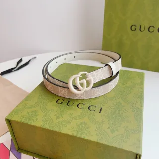 Gucci Ophidia বেইজ সাদা GG সুপ্রিম ক্যানভাস ইন্টারলকিং জি রেজিন বাকেল চামড়া বেল্ট