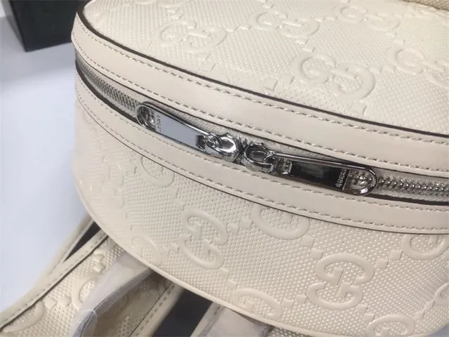 Gucci Ophidia Black GG Monogram Embossed Leather Structured Front Flap Pocket Casual Backpack 5