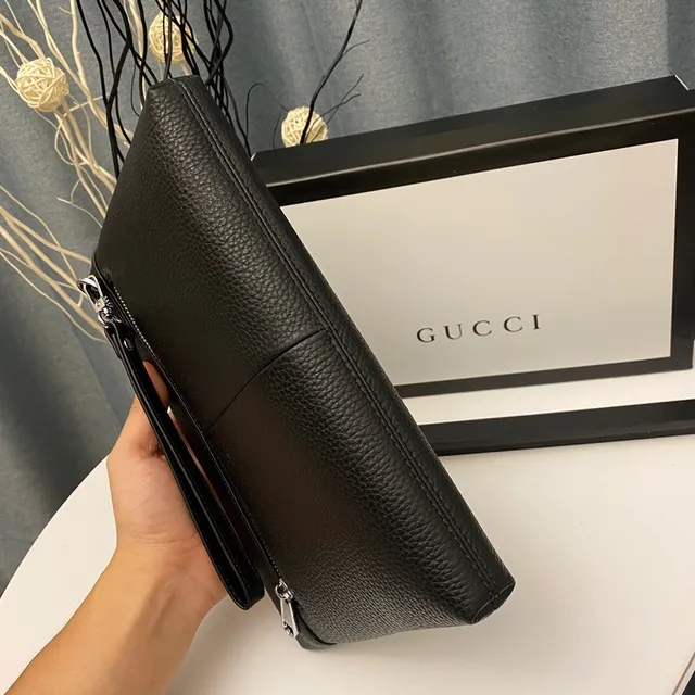 Gucci Ophidia 黑色压纹皮革信封手拿包 3