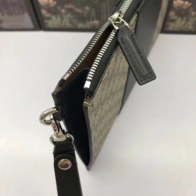 Gucci Ophidia GG Monogram Beige and Black Wristlet 3