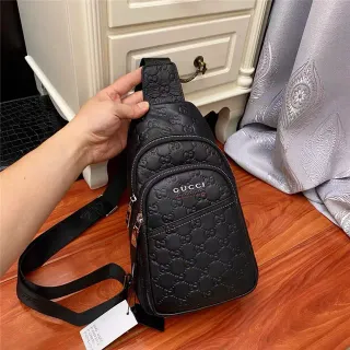 Gucci Ophidia GG Supreme Embossed Black Messenger Bag