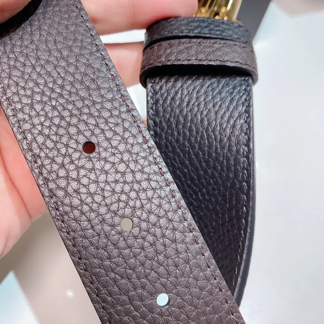 Gucci Ophidia Interlocking Double G Cinto de couro com textura de pedrinhas 2