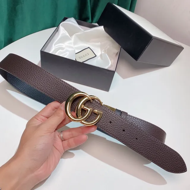 Gucci Ophidia Interlocking Double G Cinto de couro com textura de pedrinhas 4