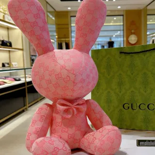 Gucci Pink Plush Monogrammed Handbag