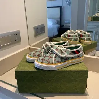 Gucci Screener Verde Menta GG Monogram Velcro Strap Zapatillas Lifestyle