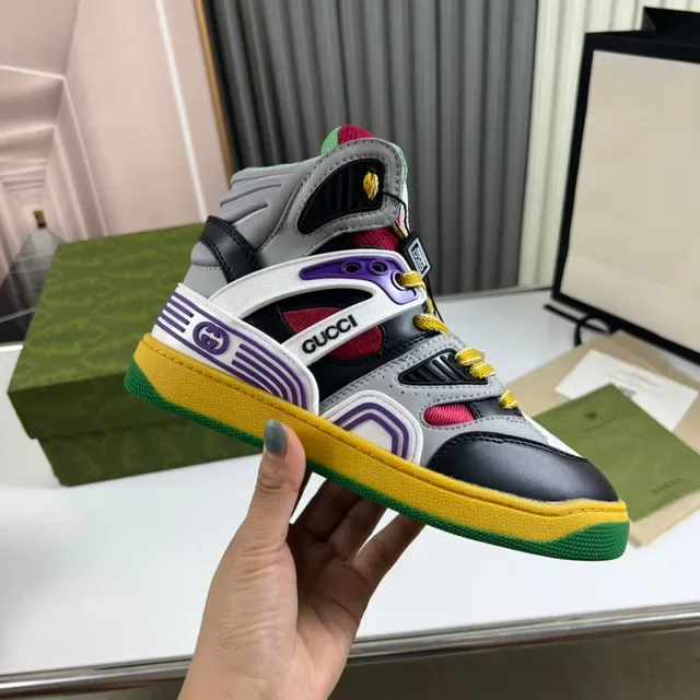 Gucci Screener Multicolor High-Top Sneakers Lifestyle 5