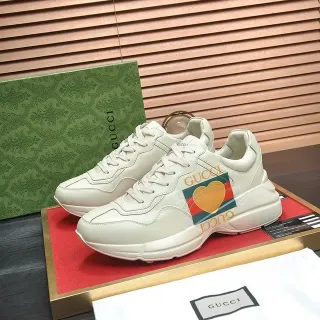 Gucci Screener Off-White Cuero Zapatillas Lifestyle