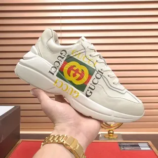 Gucci Screener Off-White Logo-Print Zapatos lifestyle