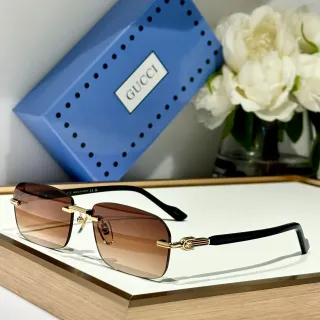 Gucci Screener sans monture marron dégradé lunettes de soleil