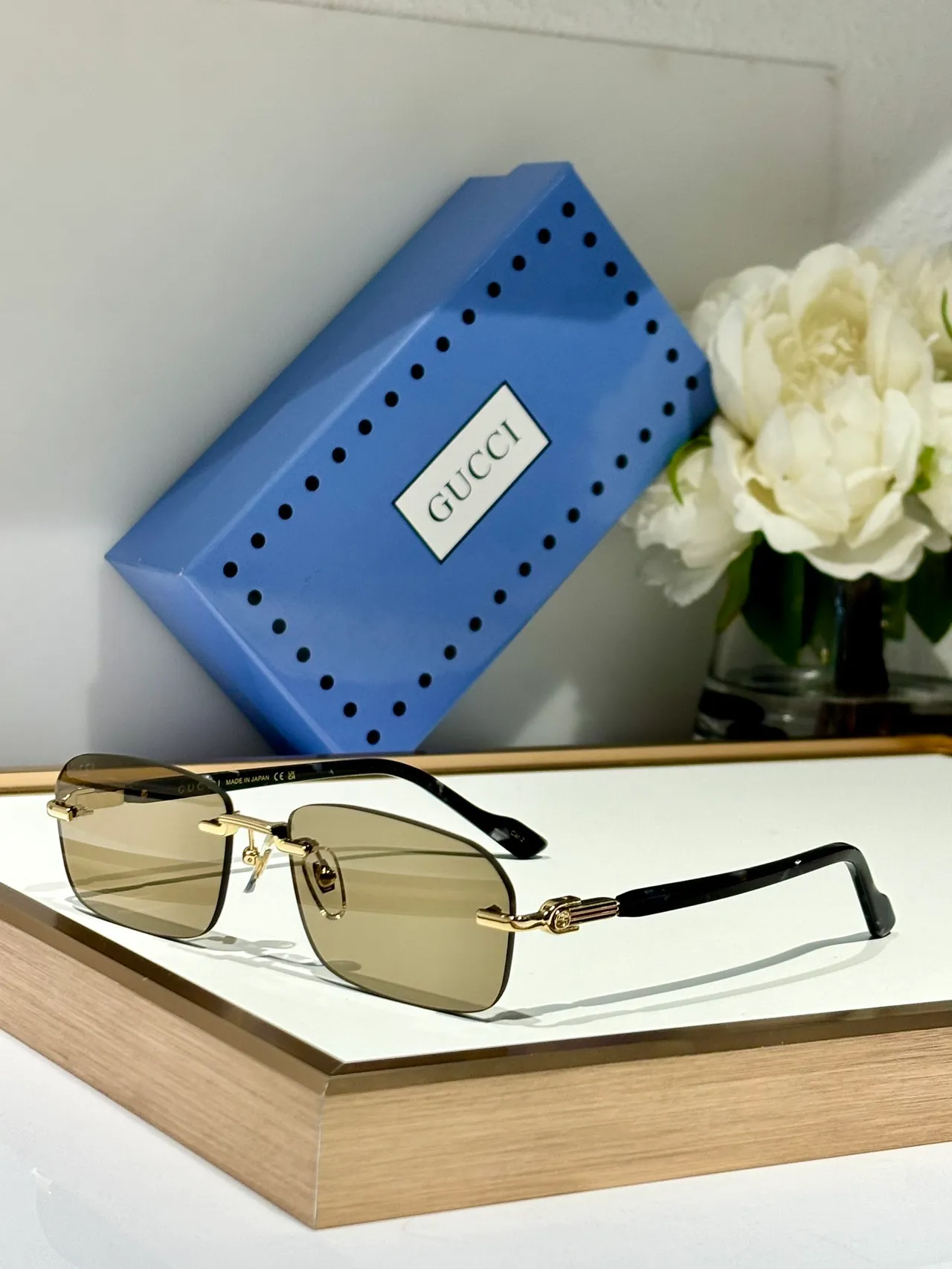Gucci Screener Rimless Brown Gradient Sunglasses 5