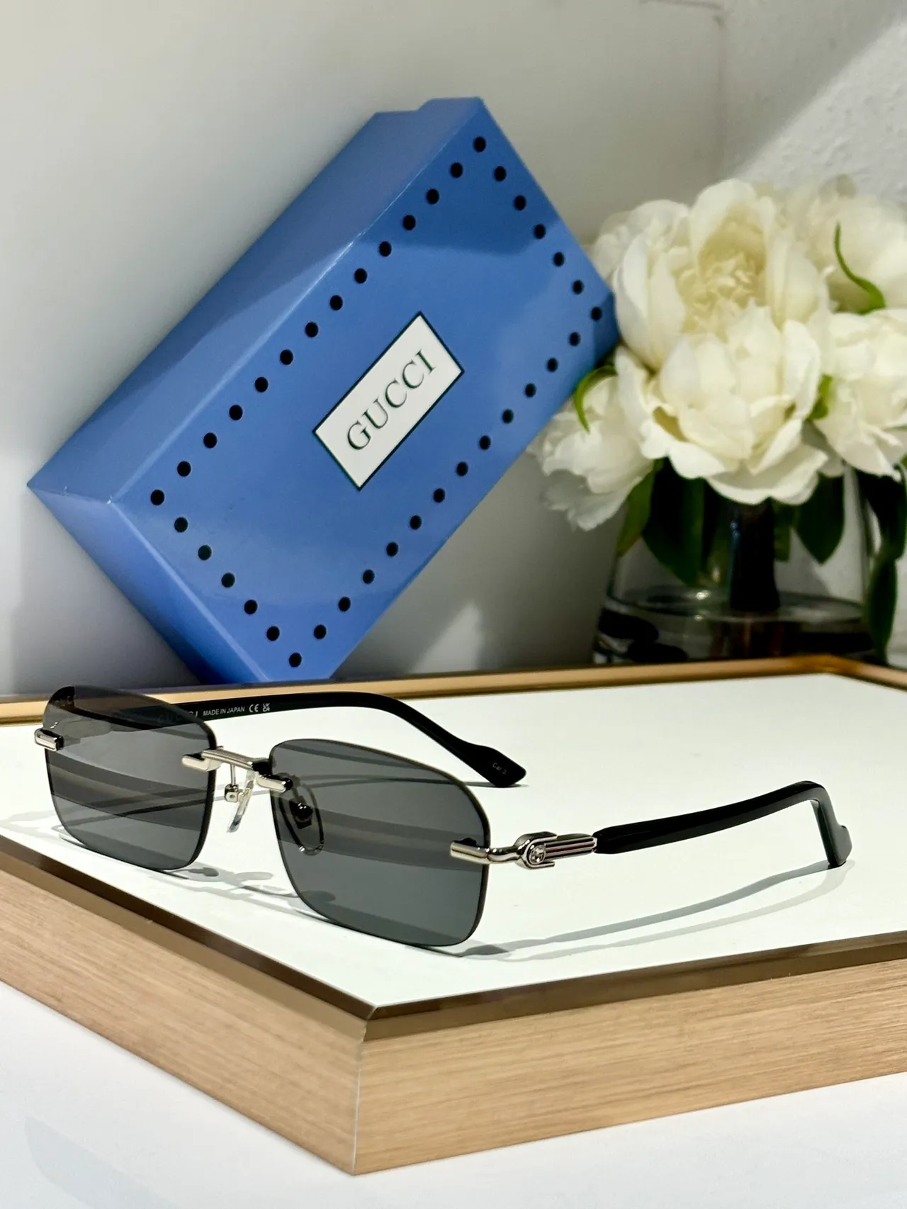 Gucci Screener Rimless Brown Gradient Sunglasses 9