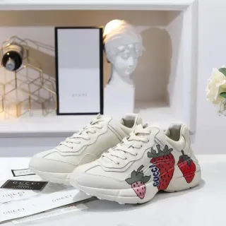 Gucci Screener Estampado de Fresa Off-White Zapatillas Lifestyle