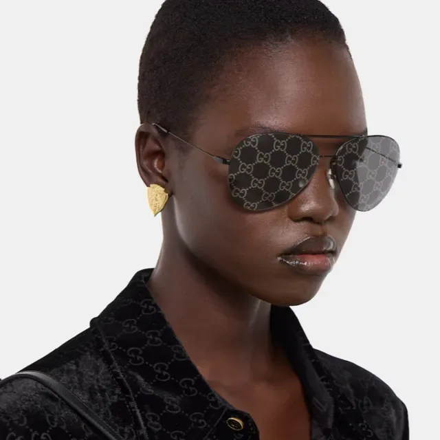 Gucci Shield Crest Gold-Tone Earrings 2