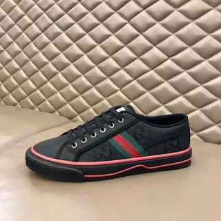 Gucci Tennis 1977 黑绿红粉生活运动鞋