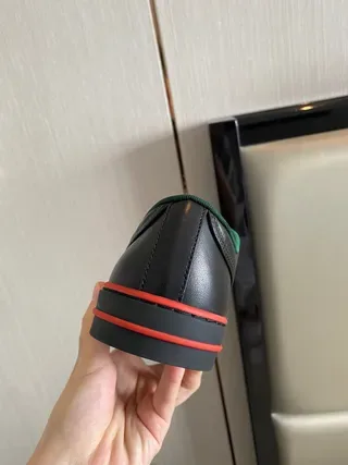 Gucci Tennis 1977 Preto Verde Vermelho Rayas Web Tênis Lifestyle 2
