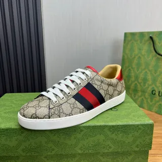Gucci Tennis 1977 GG Monogram Web Stripe 生活方式运动鞋