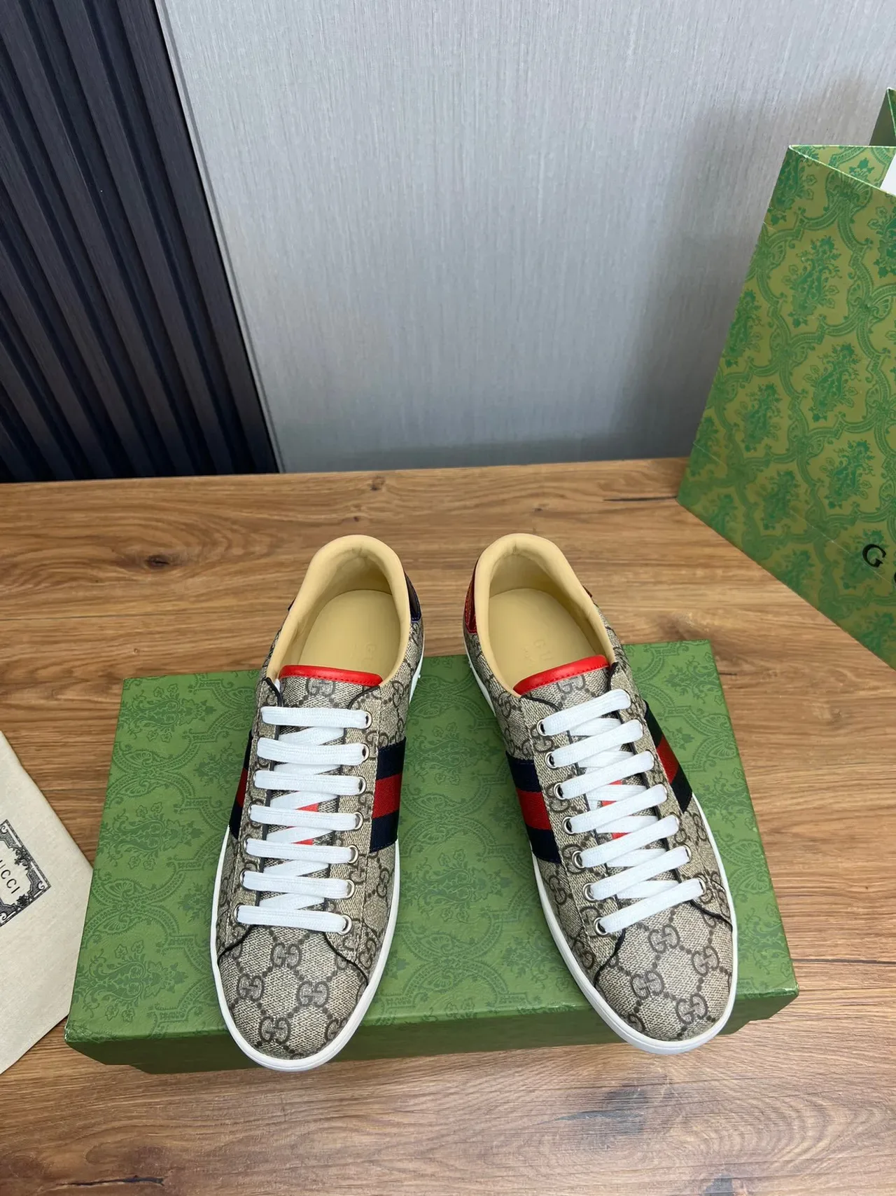 Gucci Tennis 1977 GG Monogram Web Stripe Lifestyle Sneakers 3