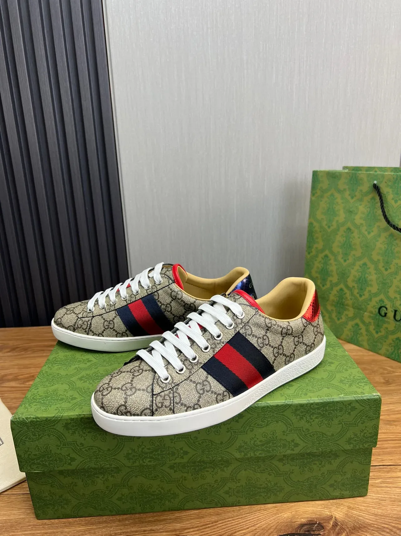 Gucci Tennis 1977 GG Monogram Web Stripe Lifestyle Sneakers 4